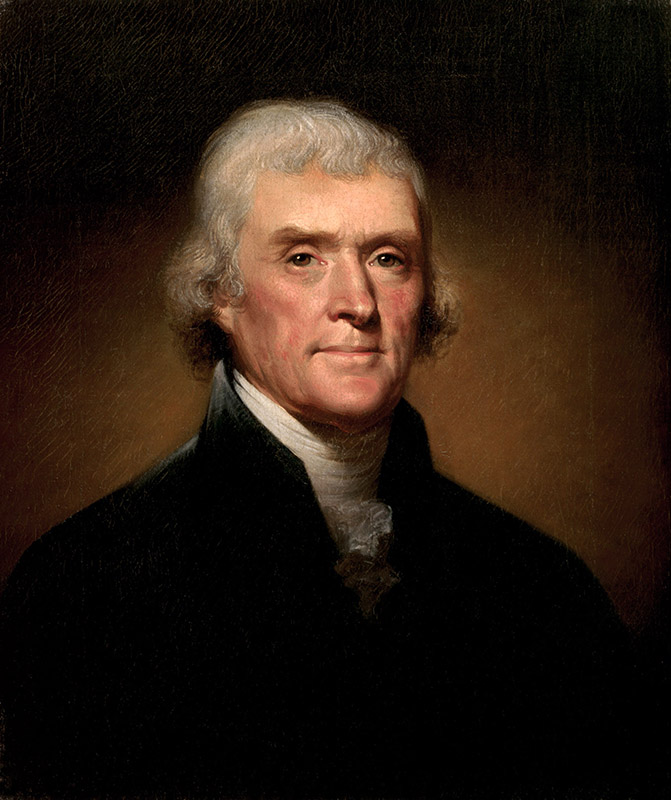 Thomas Jefferson quote about American democratic spirit and pursuit of progress